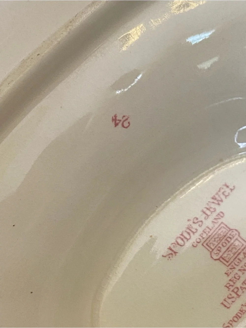 Spode’s Jewel Copeland Billingsley Rose Scalloped Gravy Boat Antique 1920s